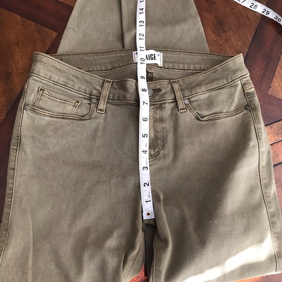 PAIGE Verdugo Ultra Skinny Ankle Jeans Sahara Green size 29 - Picture 8 of 10